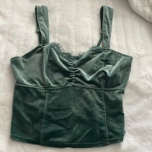 Abercrombie & Fitch Womens velvet crop top